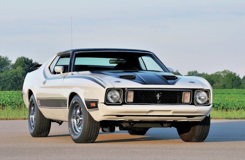 White Muscle Car — Calm, Afternoon, Photograph, Road, Field