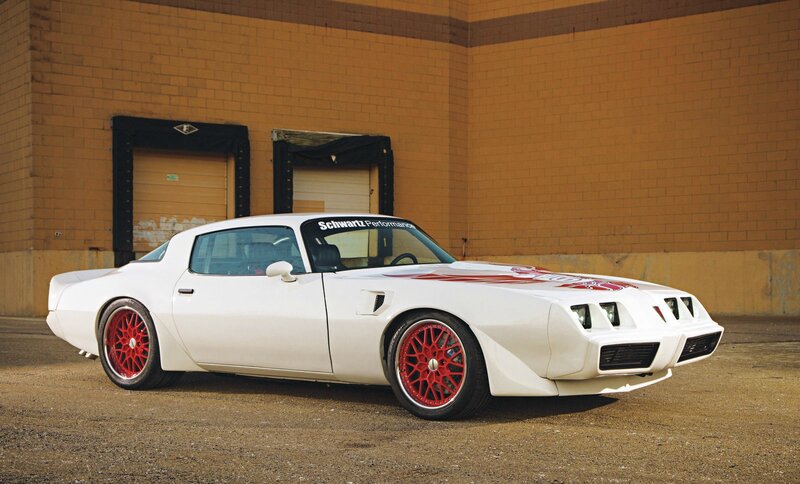 White Muscle Car — Dramatic, Afternoon, Photograph, Red Wheels