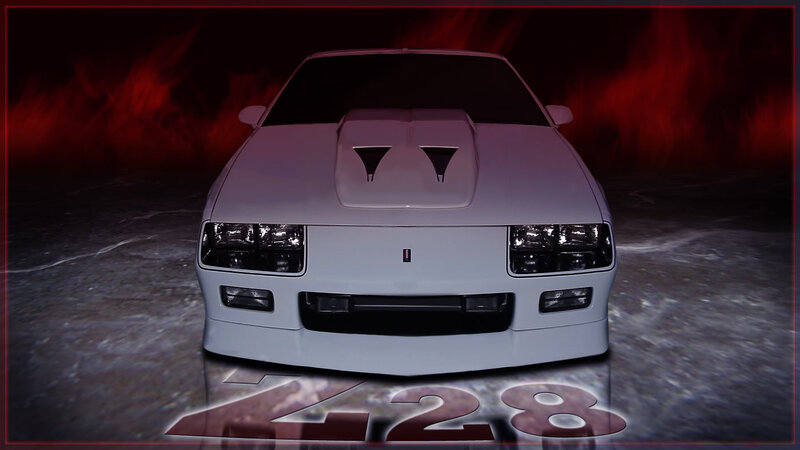 White Muscle Car — Dramatic, Digital Art