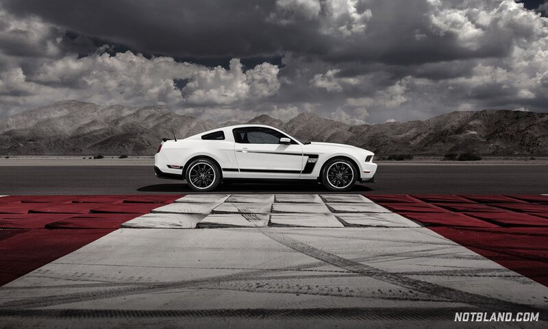 White Muscle Car — Dramatic, Photograph, Race Track
