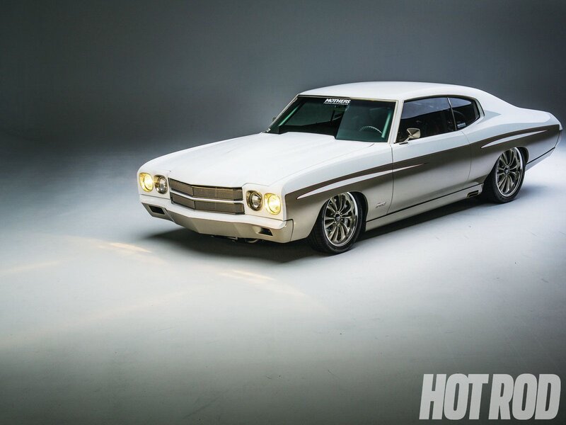 White Muscle Car — Dramatic, Photograph, Studio Lighting