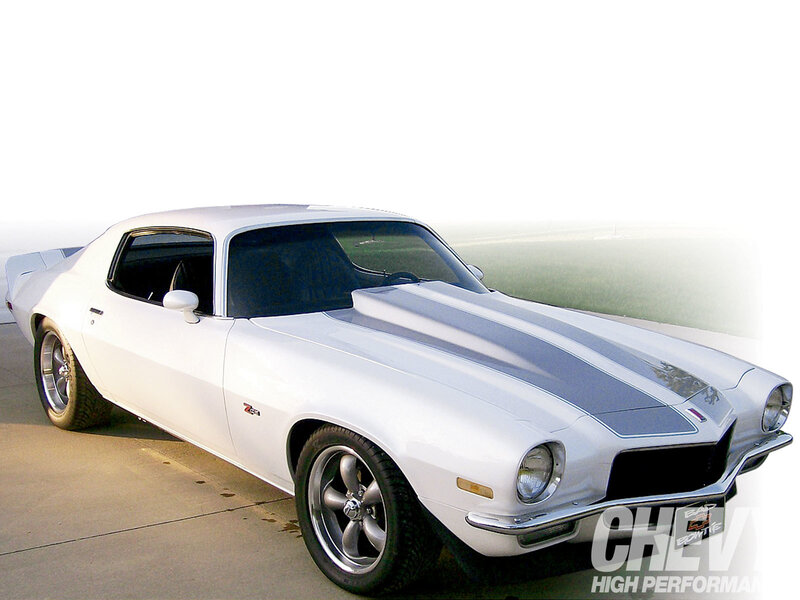 White Muscle Car — Dramatic, Photograph