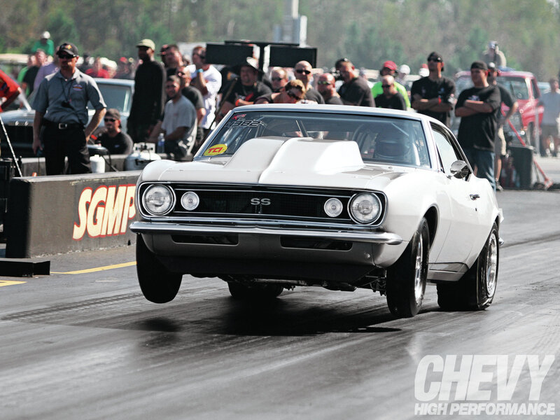 White Muscle Car — Dynamic, Afternoon