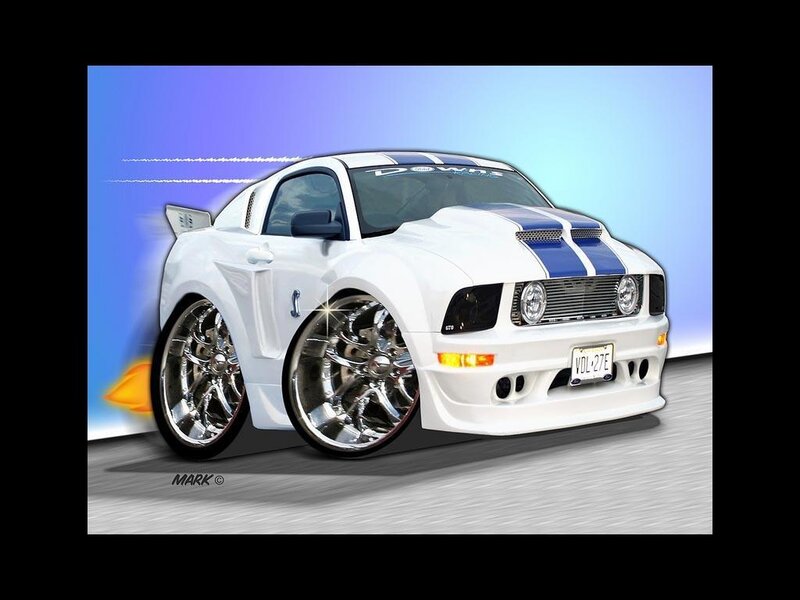 White Muscle Car — Dynamic