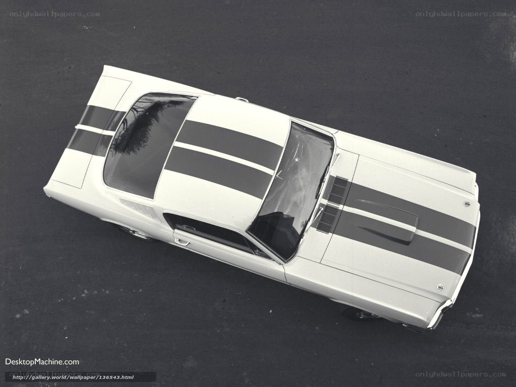 white muscle car from above