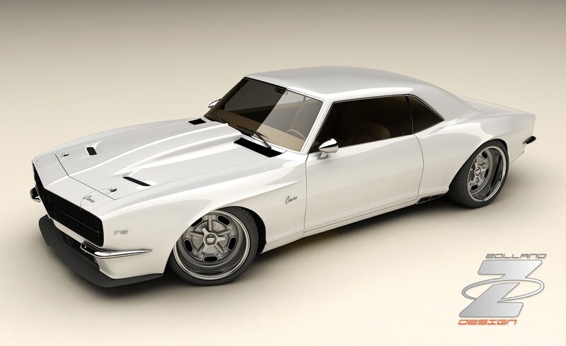 White Muscle Car — Neutral, 3d Render