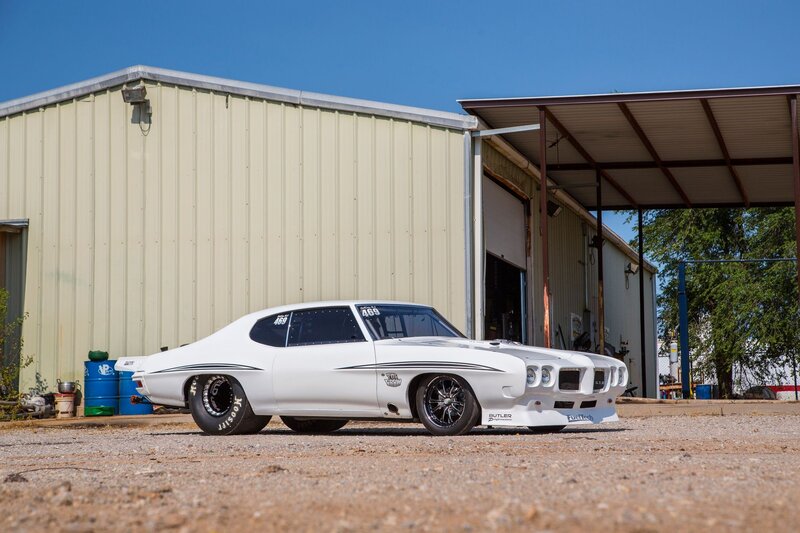 White Muscle Car — Outdoor, Afternoon