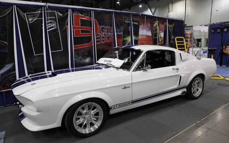 White Muscle Car — Showroom