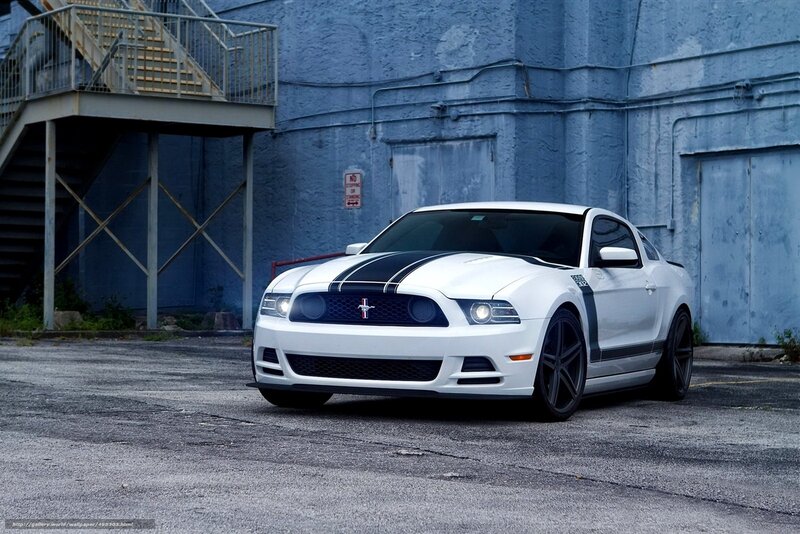 White Mustang Car — Dramatic, Photograph, Building