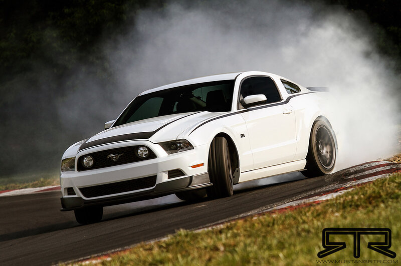White Mustang Car — Dramatic, Photograph