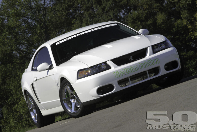 White Mustang Car — Dynamic, Afternoon