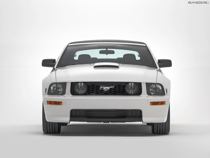 White Mustang Car — Neutral