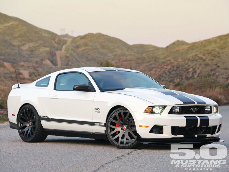 White Mustang Car