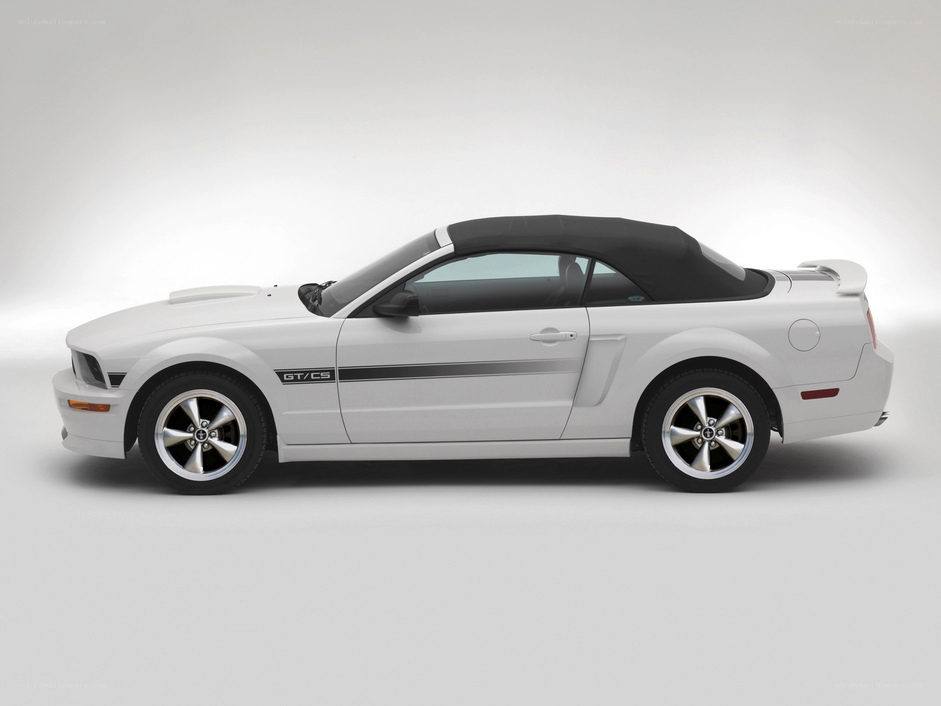 white mustang convertible