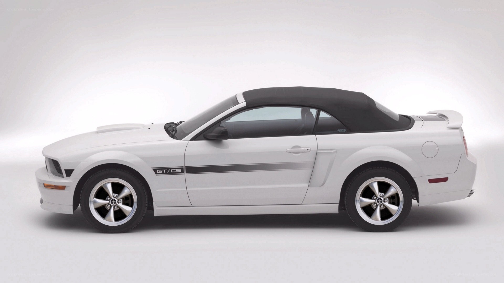 white mustang convertible