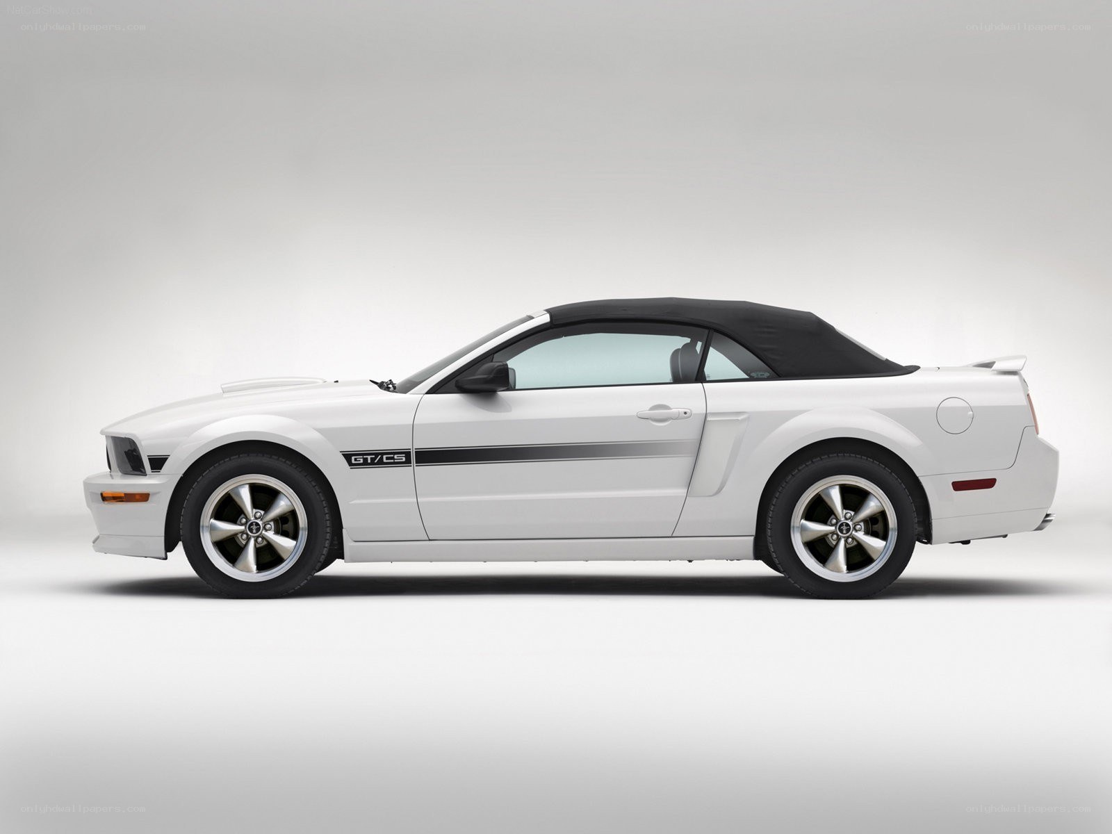 white mustang convertible