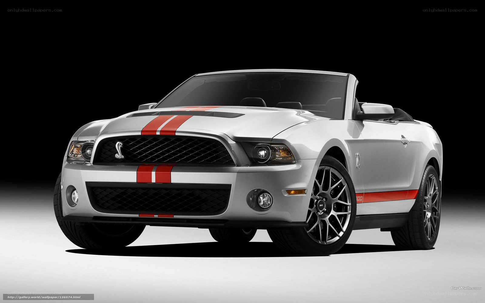 white mustang convertible