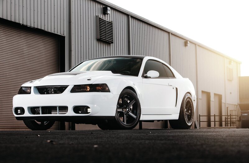 White Mustang Coupe — Dramatic