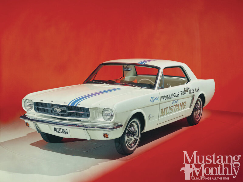 White Mustang Pace Car — Red