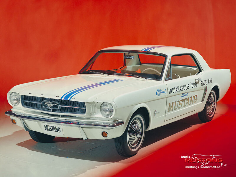 White Mustang Pace Car