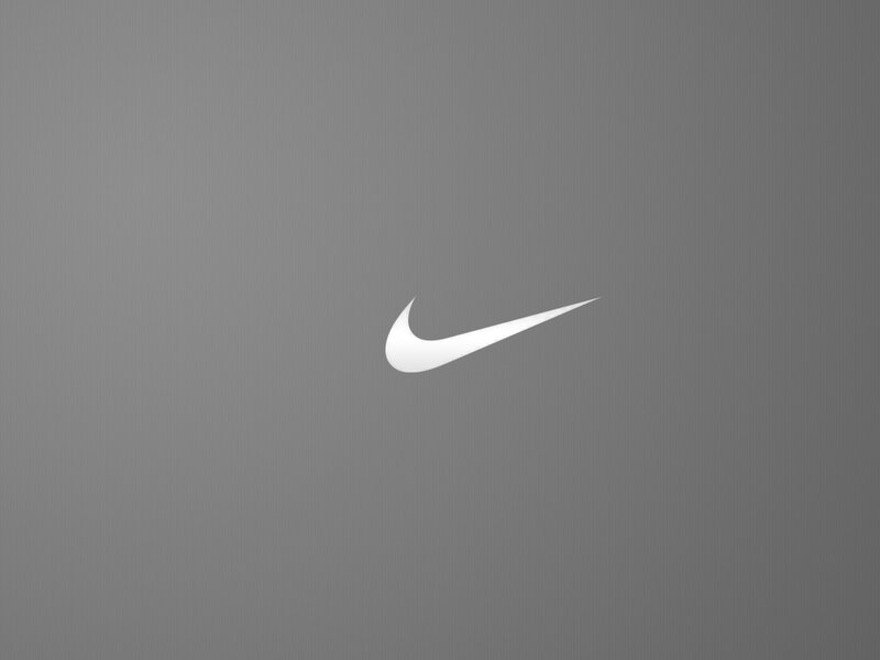White Nike Swoosh — Gray
