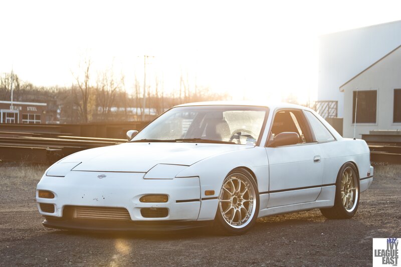 White Nissan 180sx Car — Dramatic