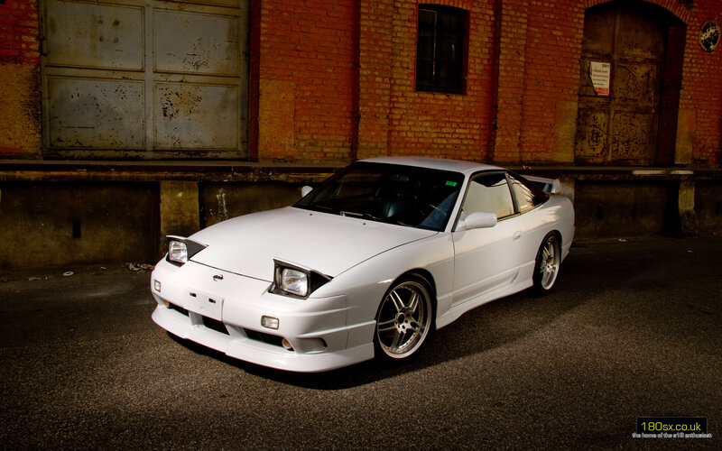 white nissan 180sx car