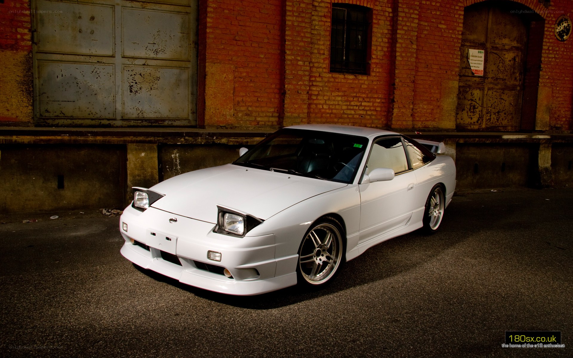 white nissan 180sx car