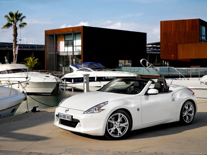 White Nissan 370z Convertible — Serene, Afternoon, Photograph