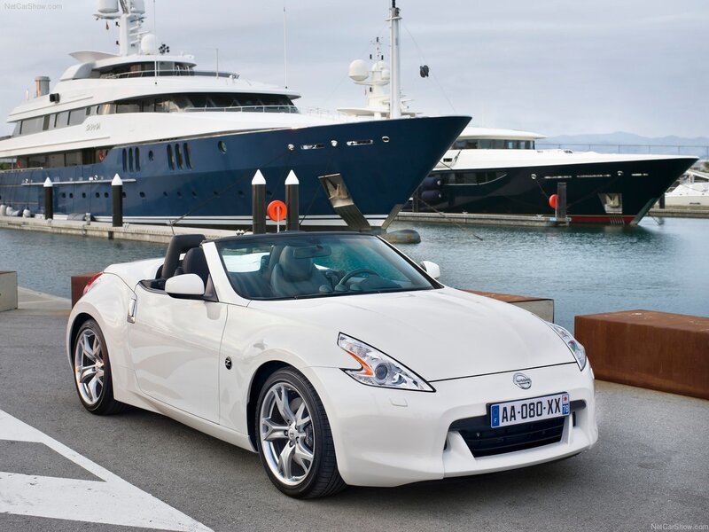 White Nissan 370z Convertible — Serene