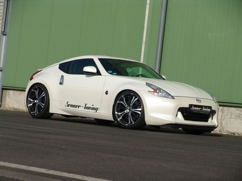 white nissan 370z with senner tuning