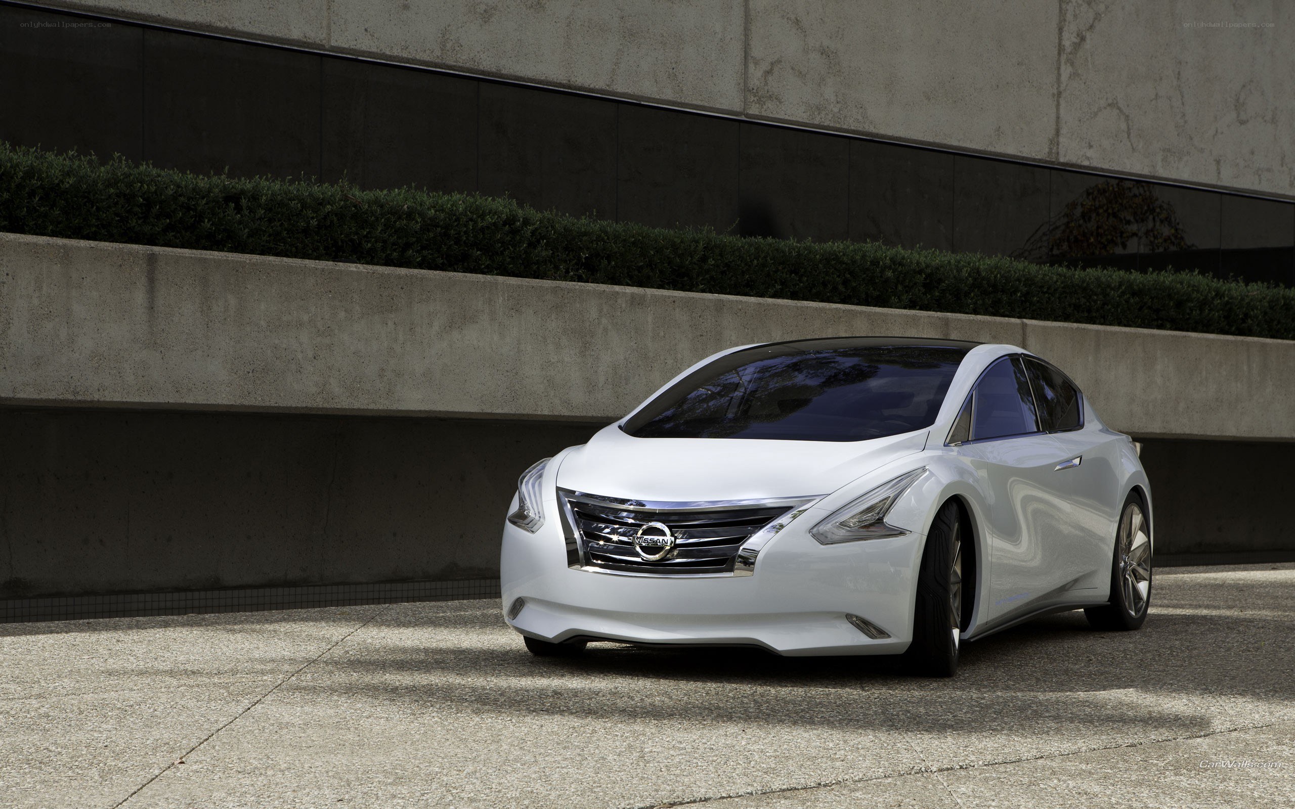 White Nissan concept car