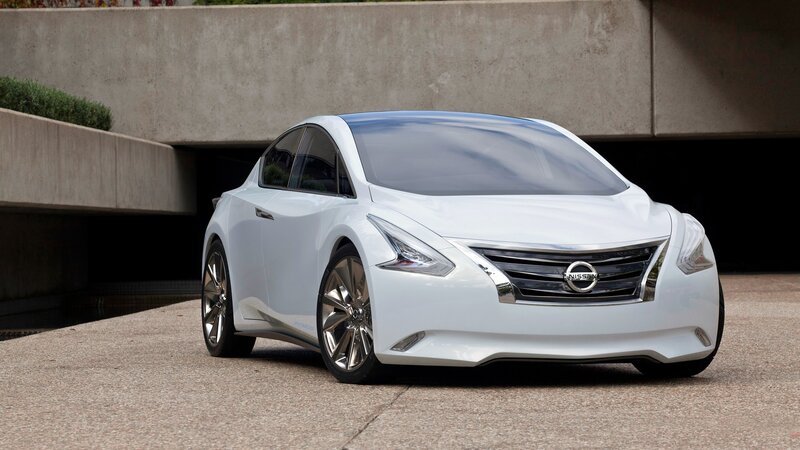 White Nissan concept car