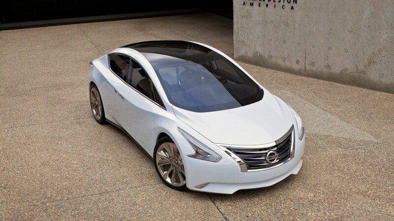 White Nissan concept car
