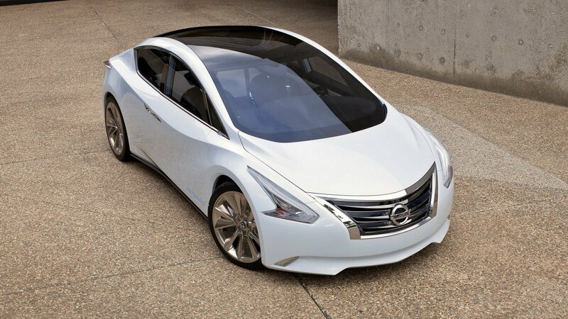 white nissan concept car