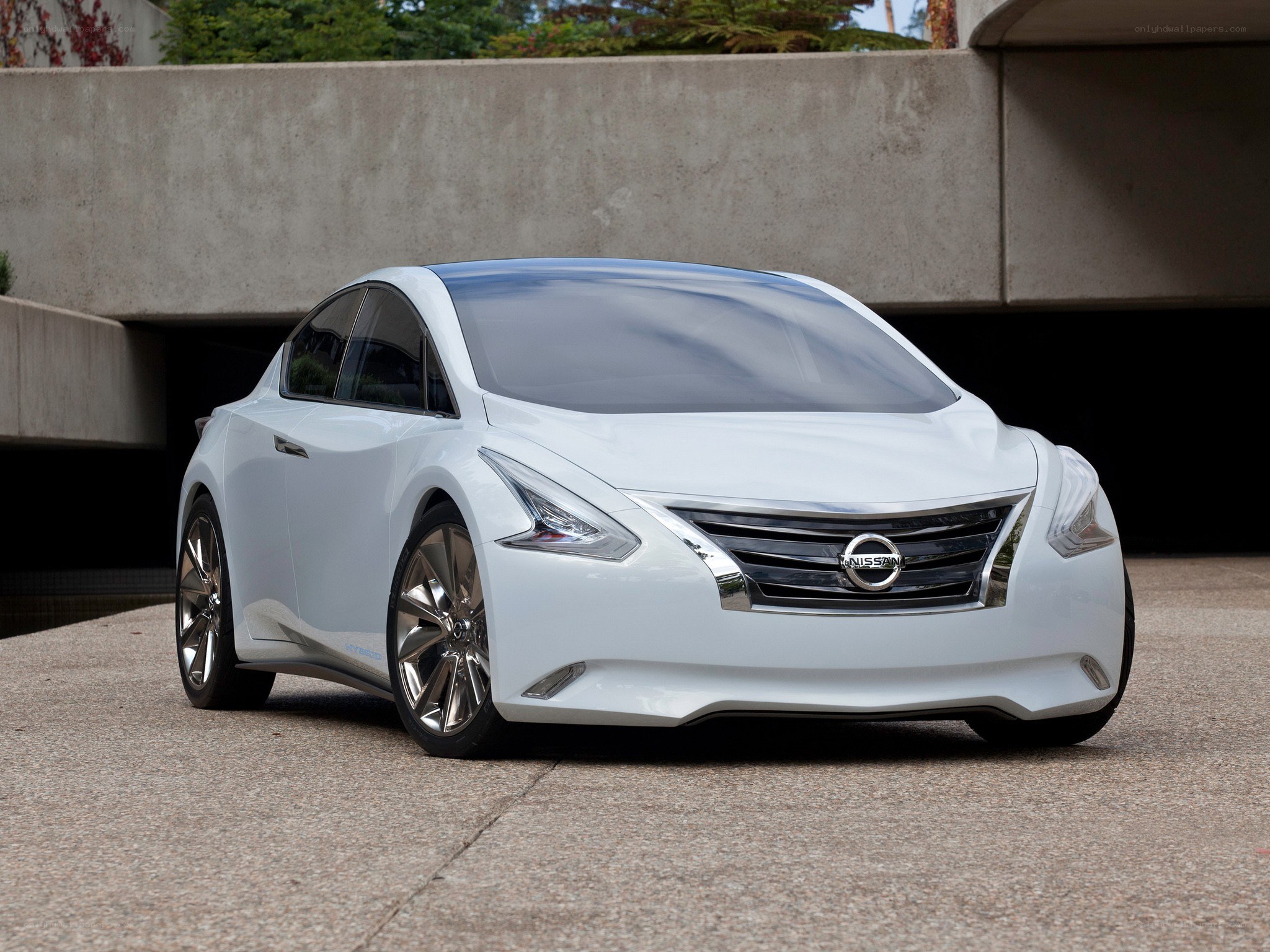 White Nissan Concept Car