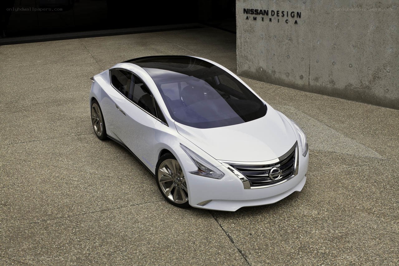 White Nissan concept car