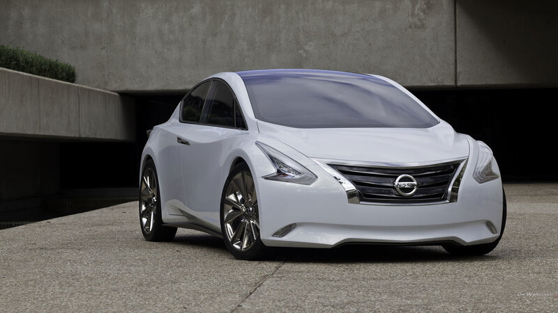 White Nissan concept car