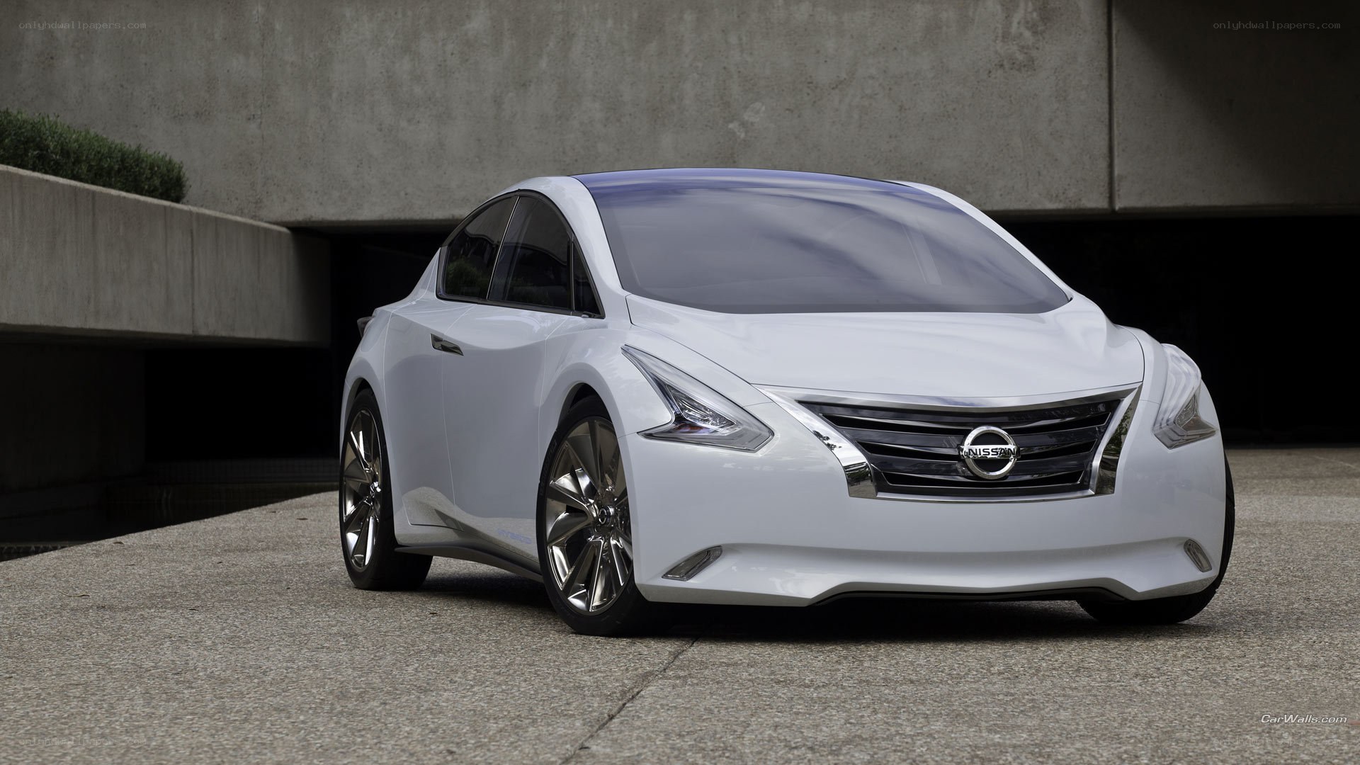 White Nissan concept car