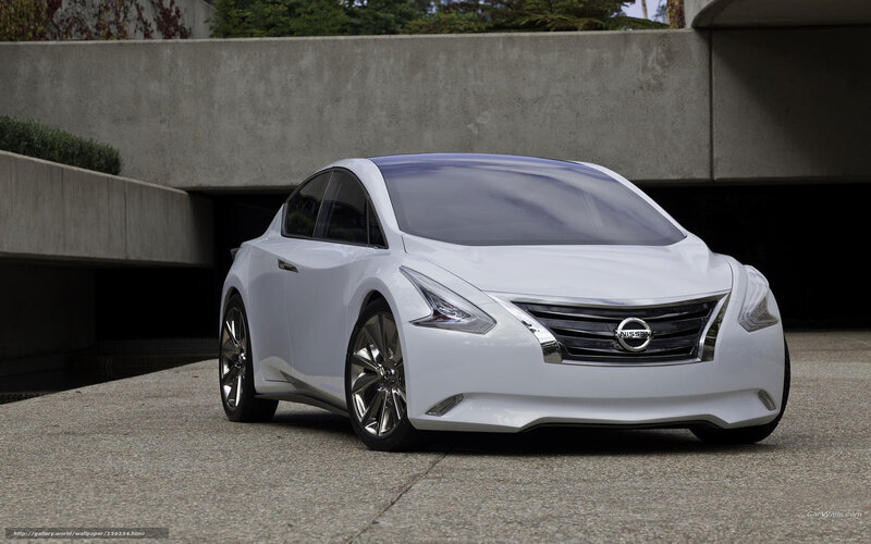 White Nissan Concept Car — Modern