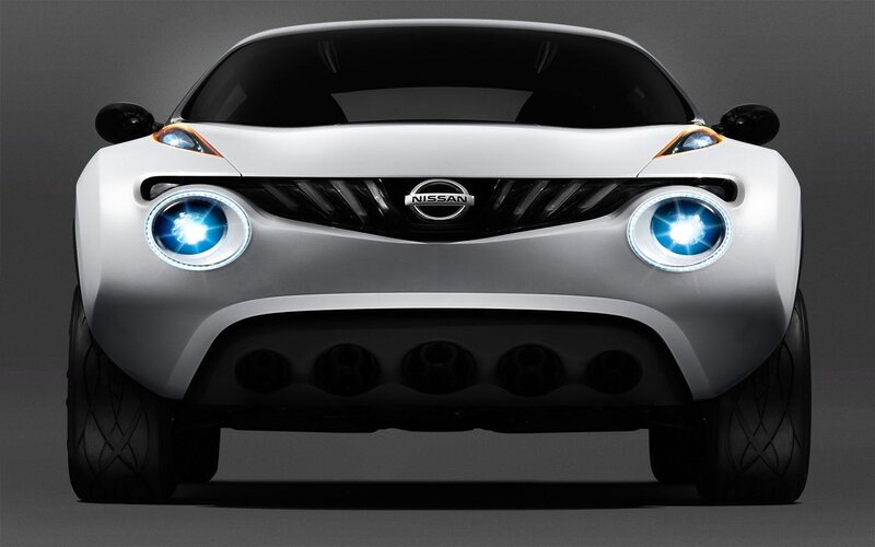 White Nissan Concept Car — Silver