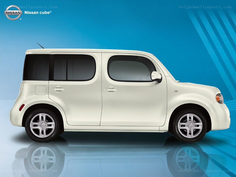 White Nissan Cube car