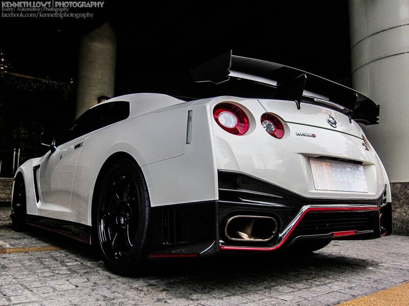 White Nissan GT-R — Dramatic, Night, Photograph, Car