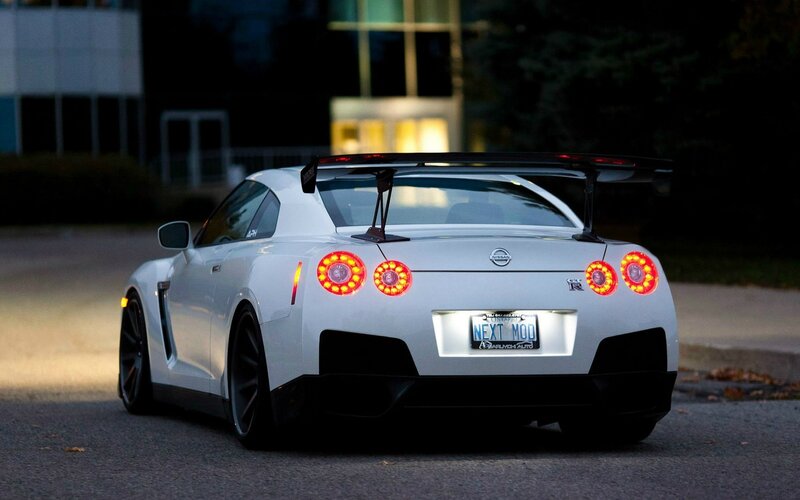 White Nissan Gt-r — Dramatic, Night, Photograph