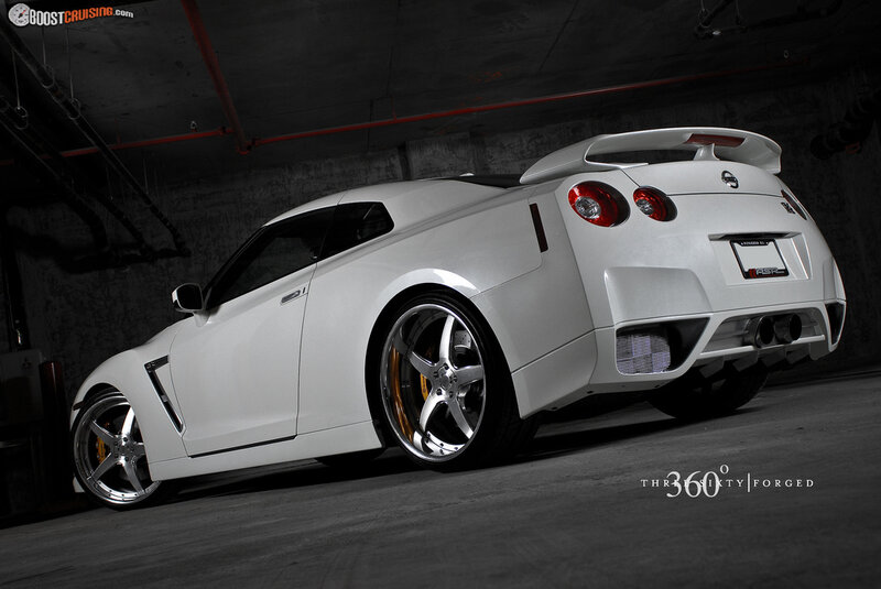 white nissan gt-r in garage