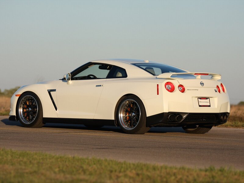 white nissan gt-r on road