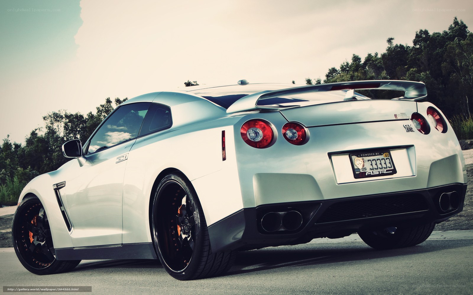 white nissan gt-r sports car