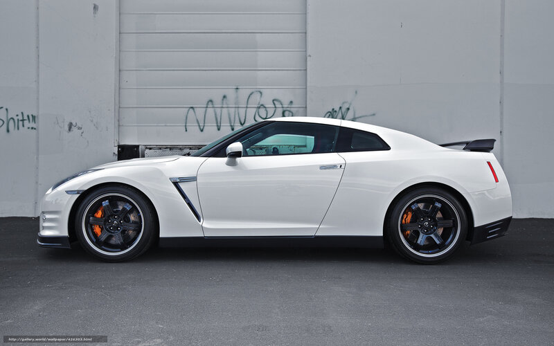 white nissan gt-r sports car
