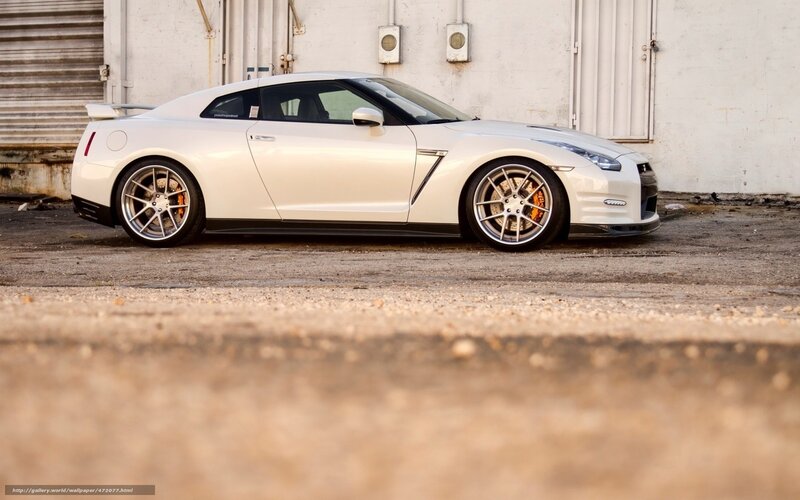 white nissan gt-r sports car