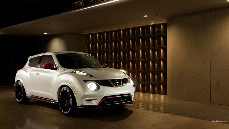White Nissan Juke Car — Dramatic, Night